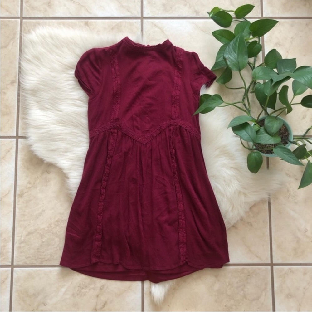 Blue Rain Eyelet Lace Minidress